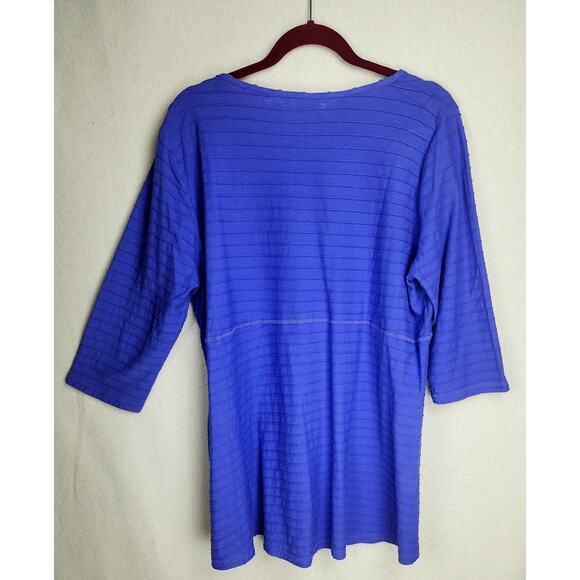 Soft surroundings Tunic Top Womens XL 100% cotton Ribbed comfortable cozycore - Picture 4 of 9